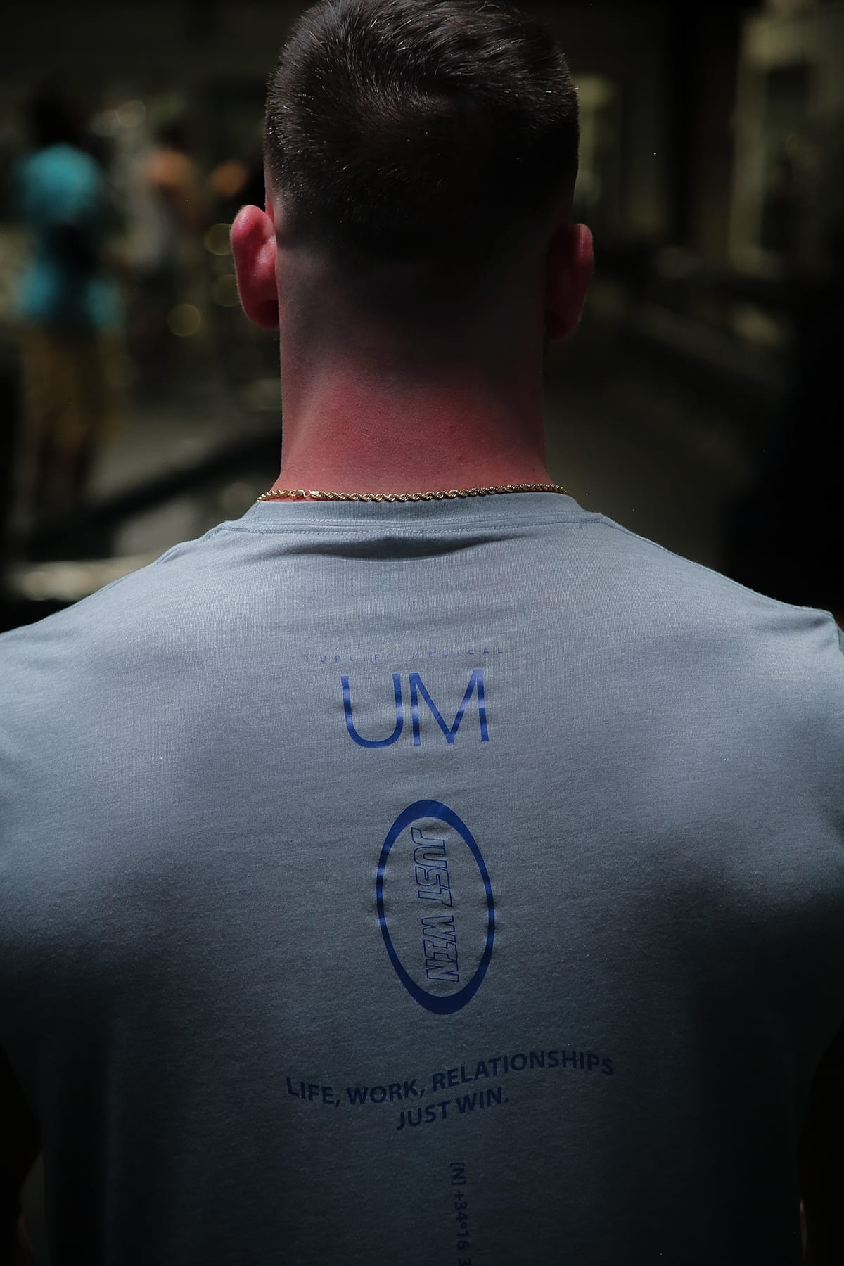 Wearing the Uplift Medical 'Just Win' shirt: life, work, relationships
